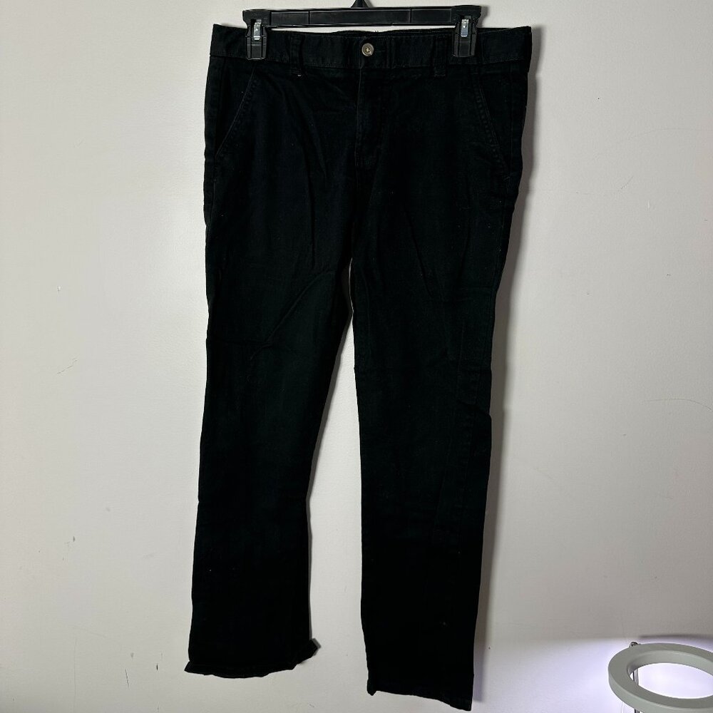 EUC Chaps Boys Approved School Wear Black Slacks Pants 16 Husky
